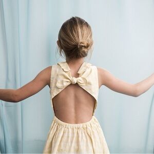 Tocoto Vintage Yellow Gingham Dress 3Y EUC